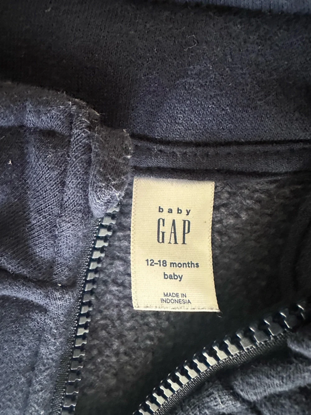 Baby Gap Crew Neck quarter zip up sweatshirt